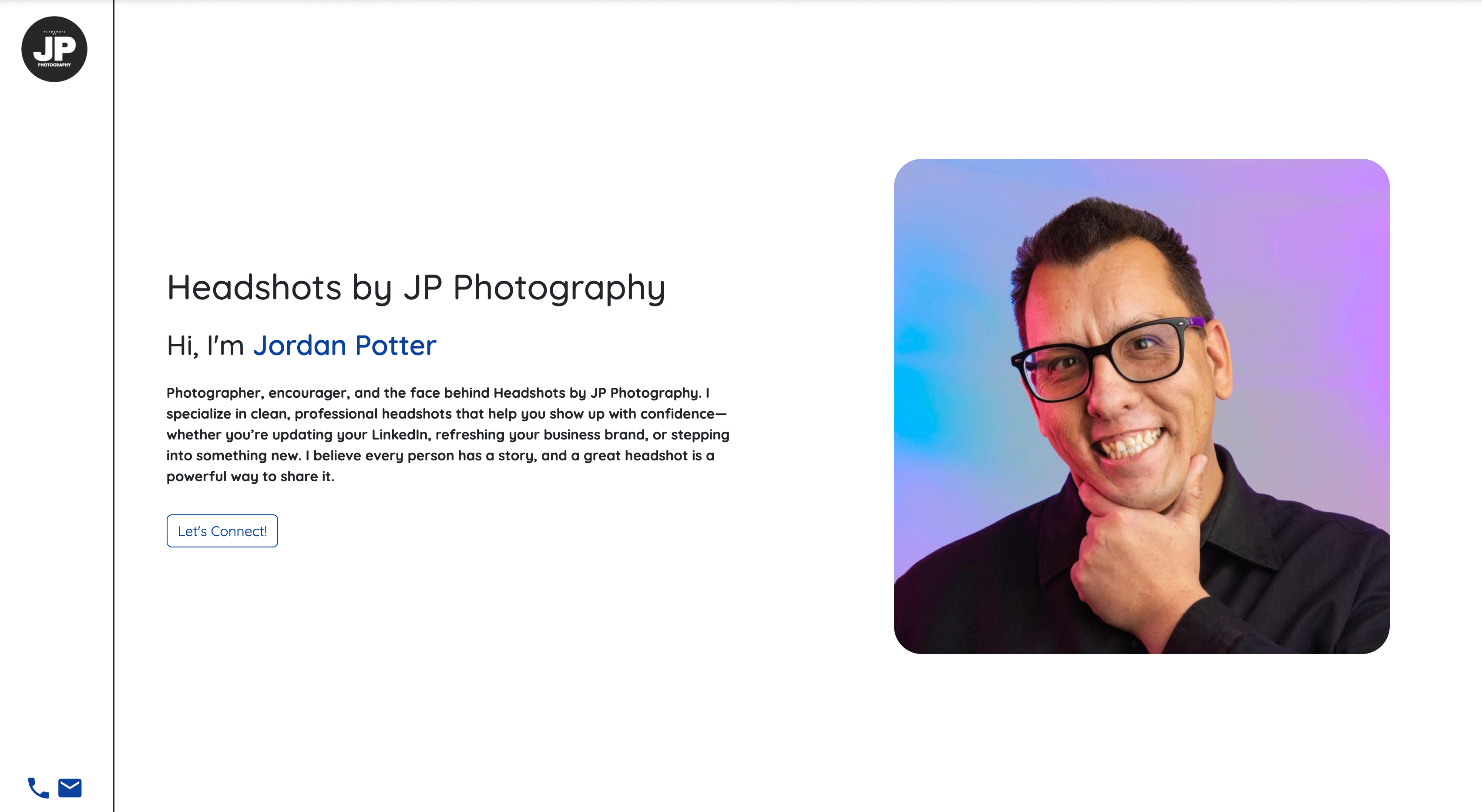 Screenshot of Website Made by Ethan Gibson